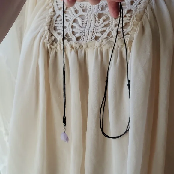 🛍️BUNDLE ONLY ITEM🛍️ Extra long Raw amethyst necklace - Picture 5 of 5